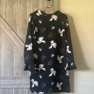 Floral Black Dress